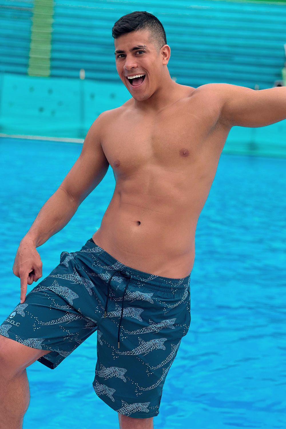 Pantaloneta Tiburón Ballena Azul