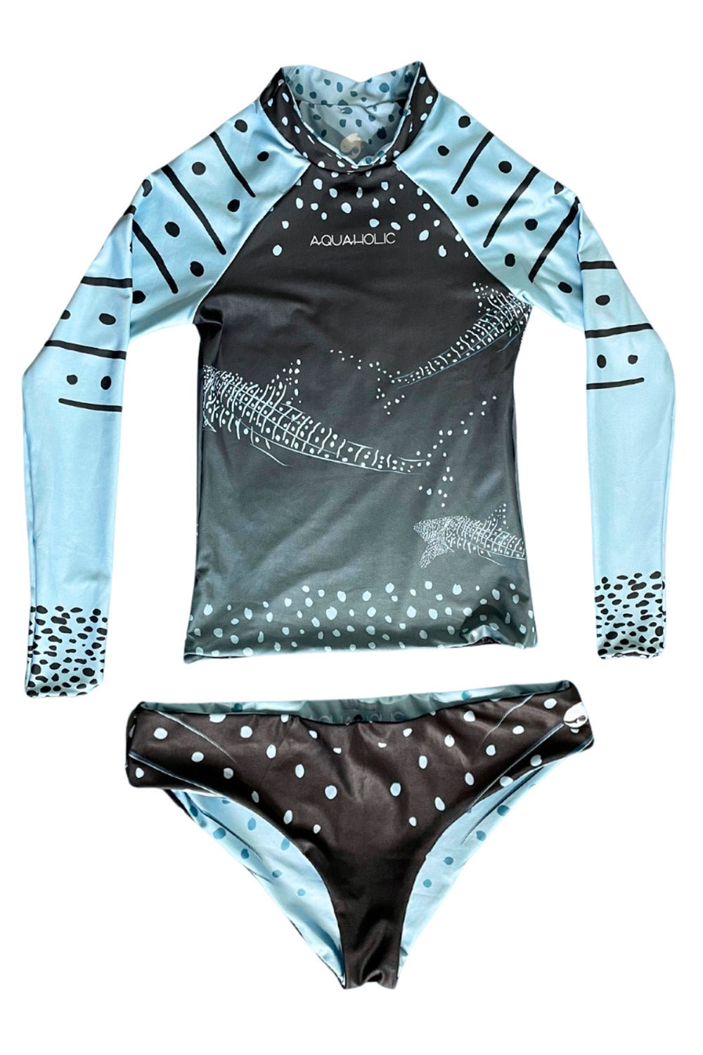 Rashguard+Bottom Doble Faz Tiburón Ballena